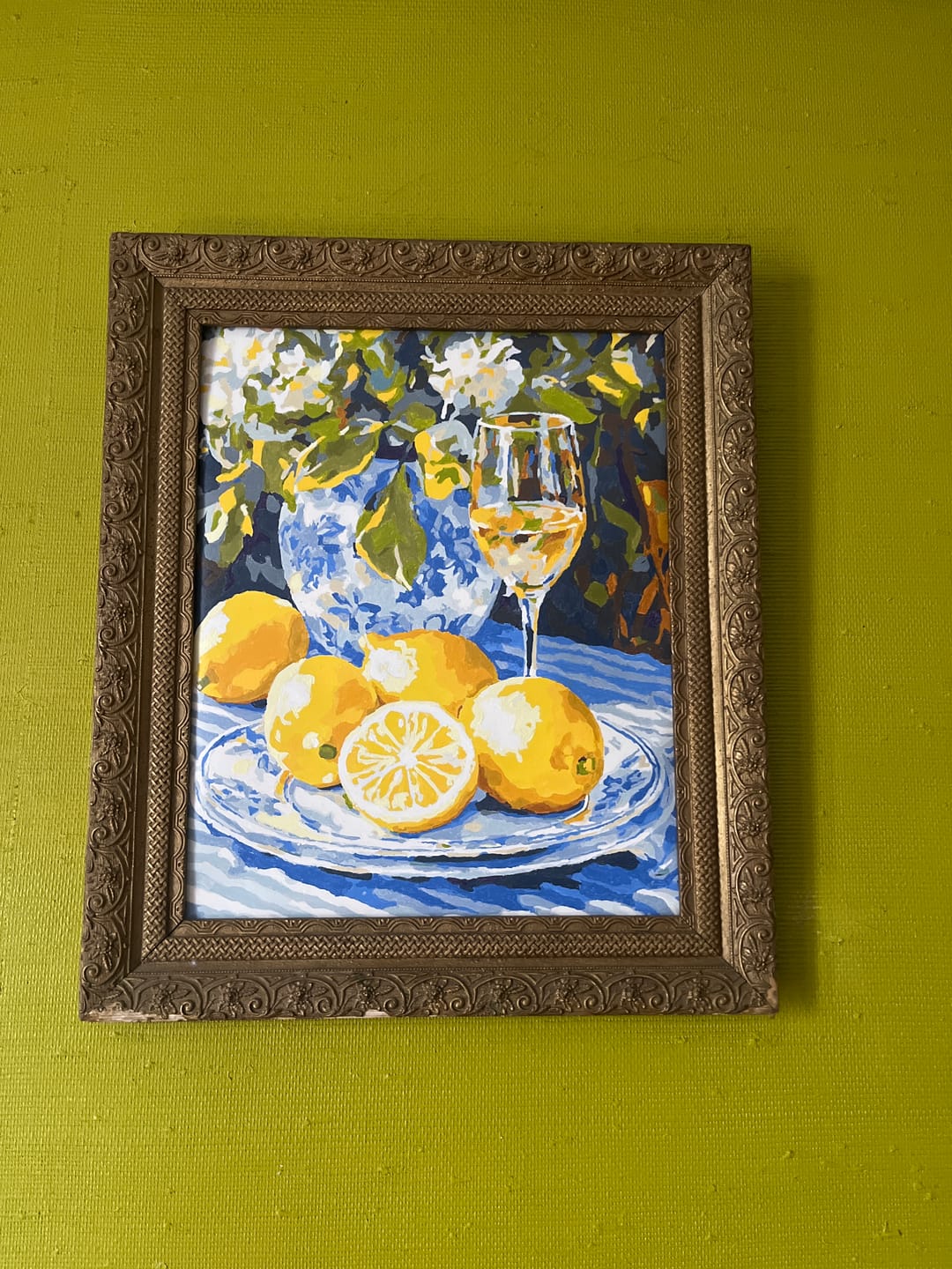 Customer photo review of Lemons and Wine | Paint by Numbers