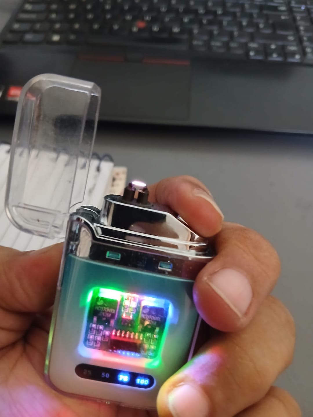 Customer photo review of Pulsed Double ARC Smoke Lighter