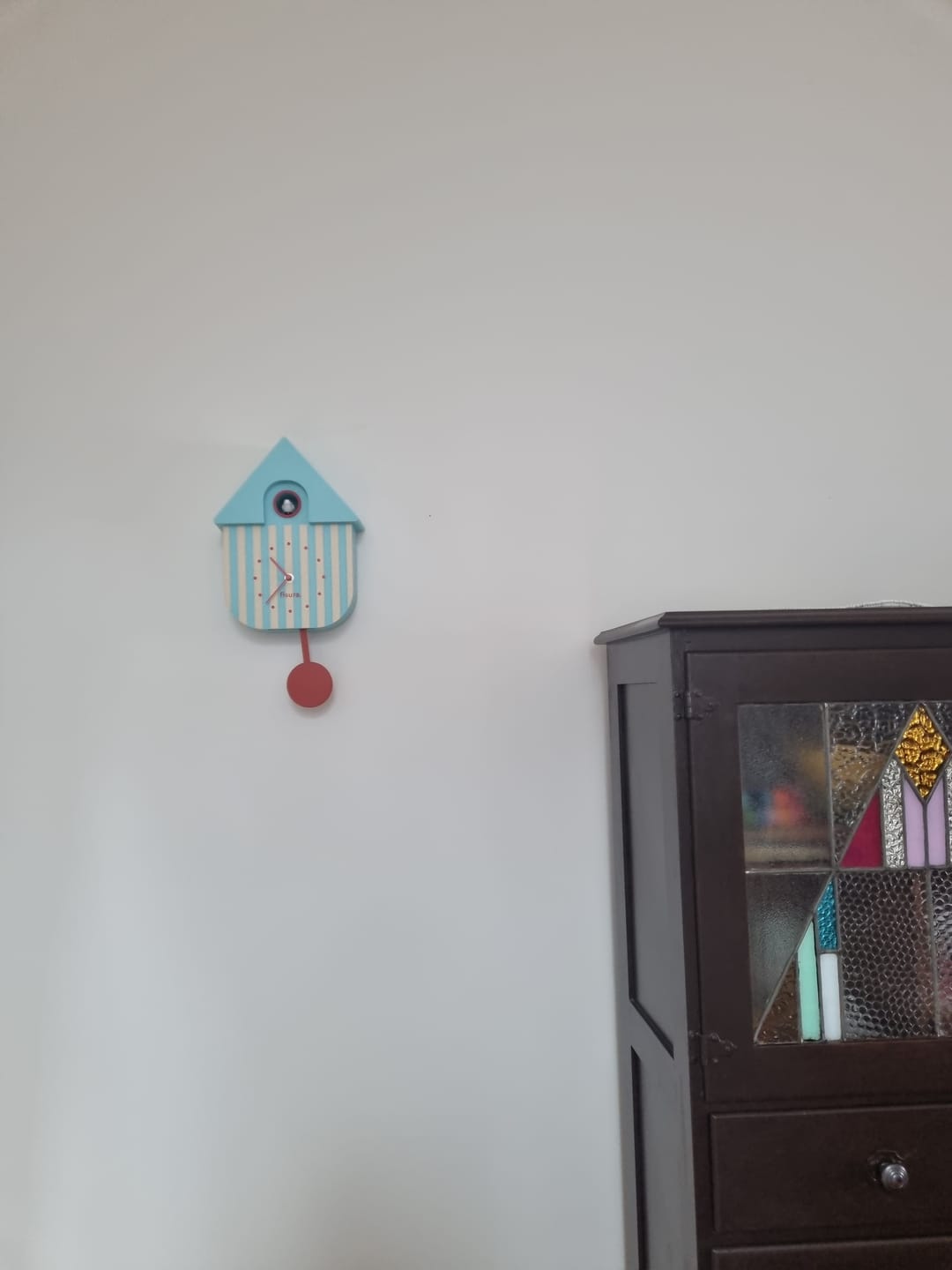 Customer photo review of Cuckoo Clock Blue and Beige Stripe
