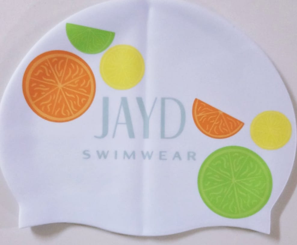 Customer photo review of JAYD Swim Cap || Zesty Fresh