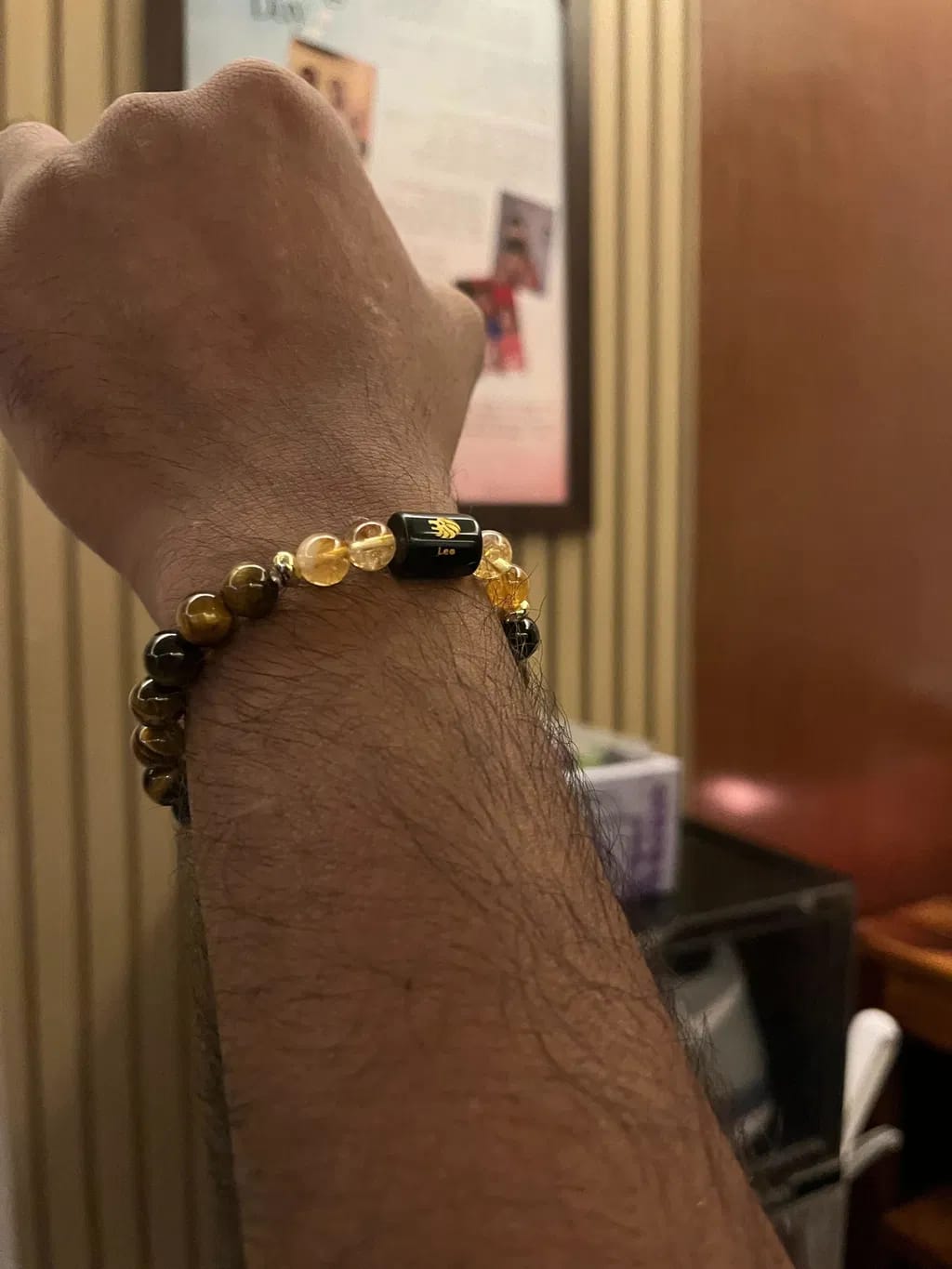 Customer photo review of Leo (Simha Rashi) Zodiac Bracelet – Natural Tiger Eye & Citrine