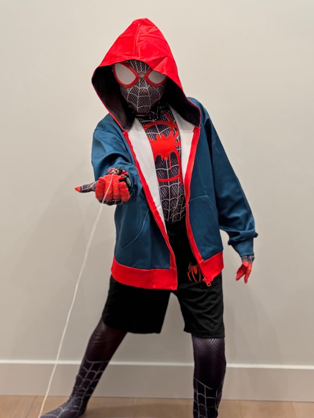 Customer photo review of Miles Morales Costume – Black Spider Man Costume with Mask