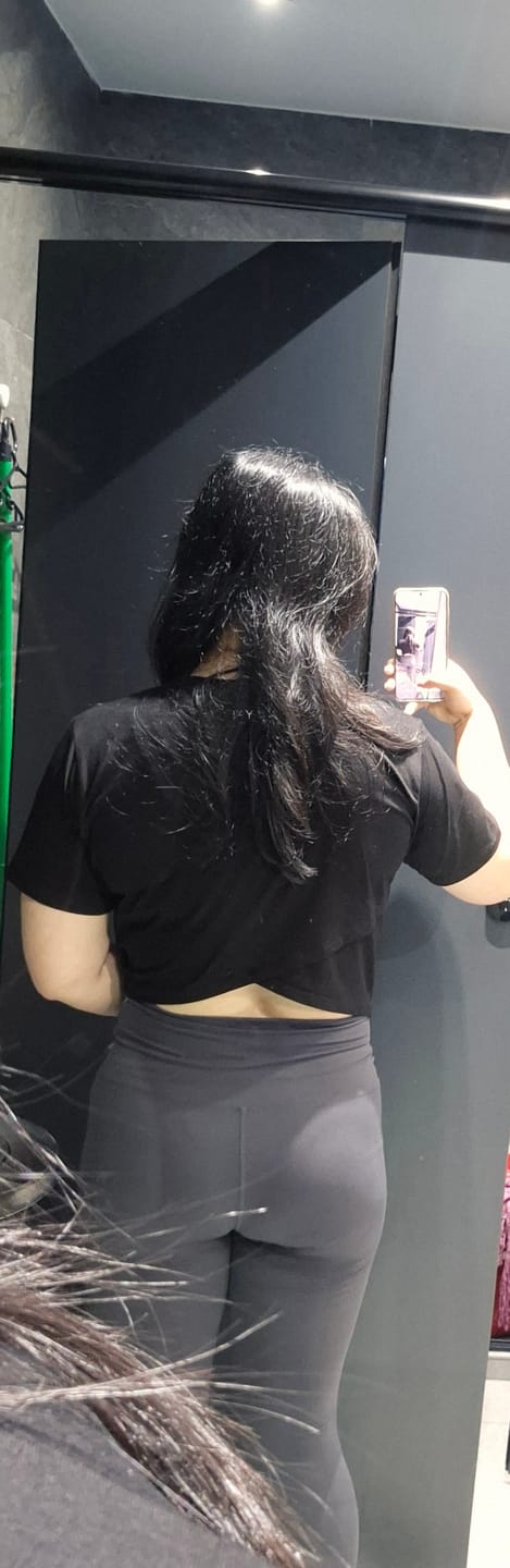Customer photo review of Cross Back Tee