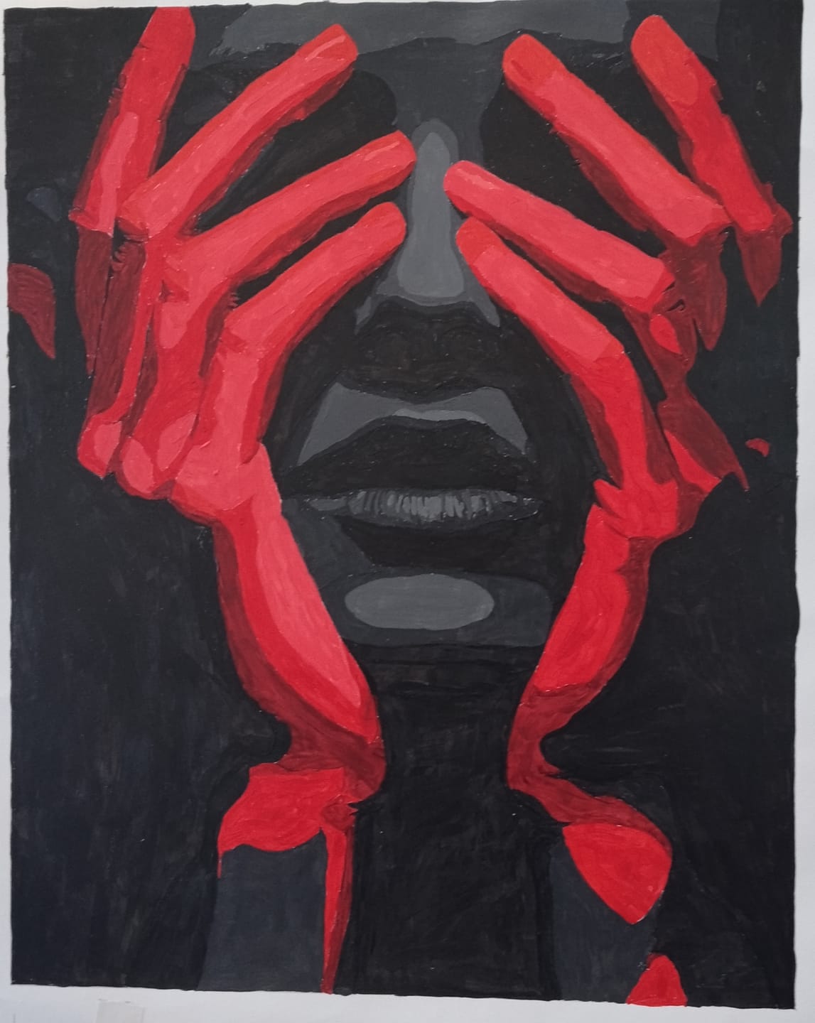Customer photo review of Conceptual Portrait | Paint by Number