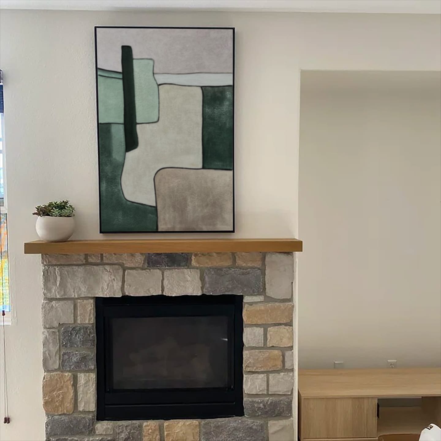Customer photo review of Abstract Art Painting #WS453