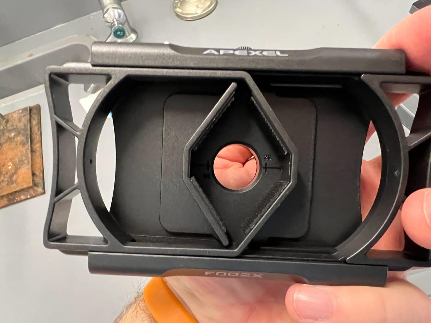 Customer photo review of Universal Optical Smartphone Adapter