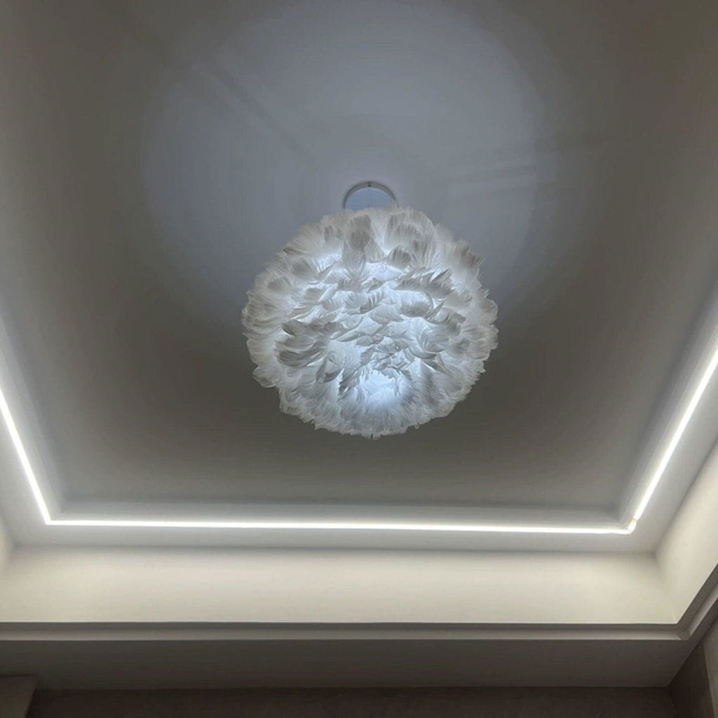 Customer photo review of Goose Feather Pendant Light, Cloud Shade, Dimmable, 40 to 80 cm