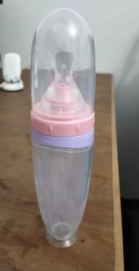 Customer photo review of Pekeyum™ · Biberón Cuchara de Silicona para Bebé | Papillas Sin Manchas