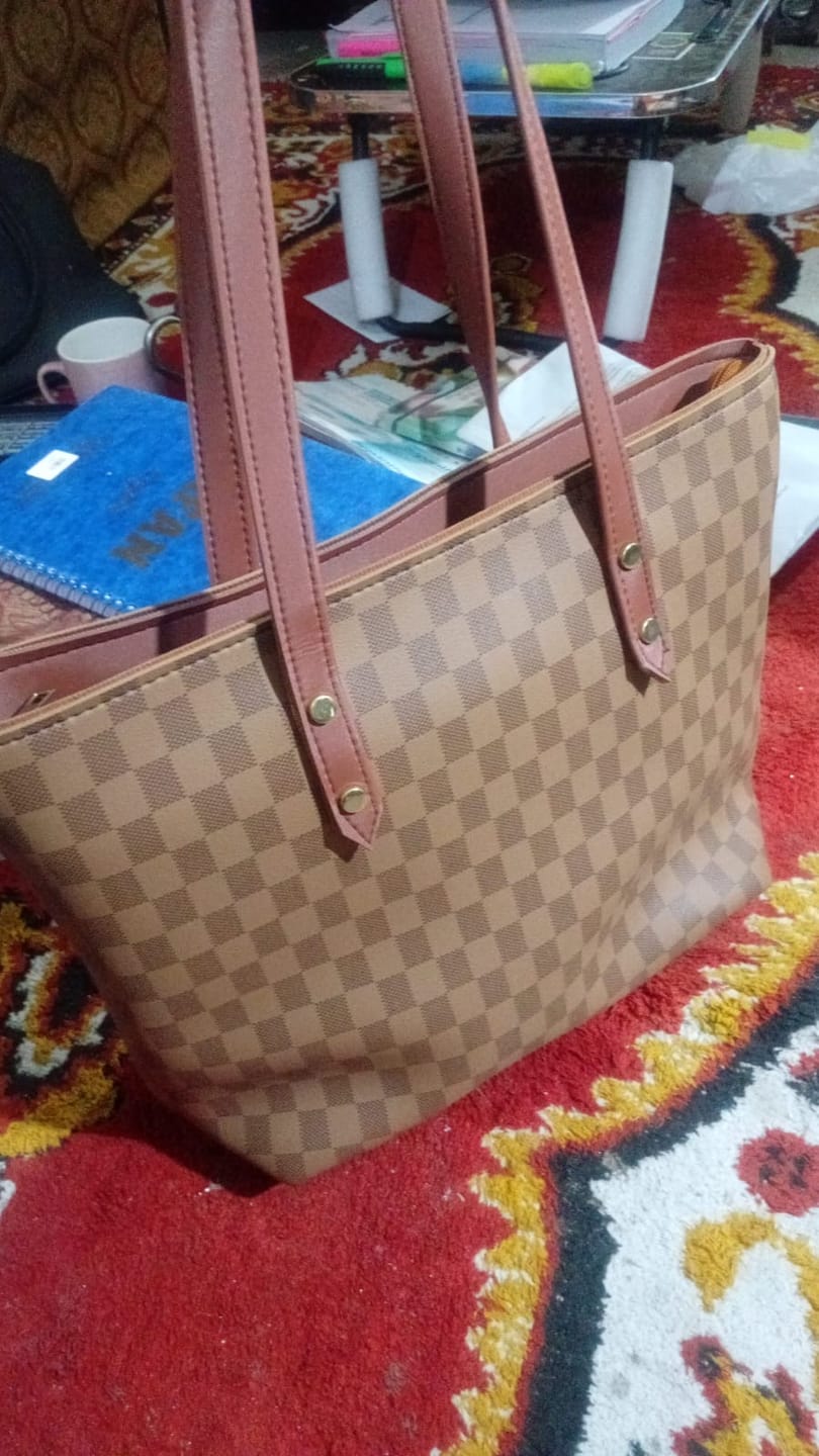 Customer photo review of Golden Latte Carryall Tote Bag