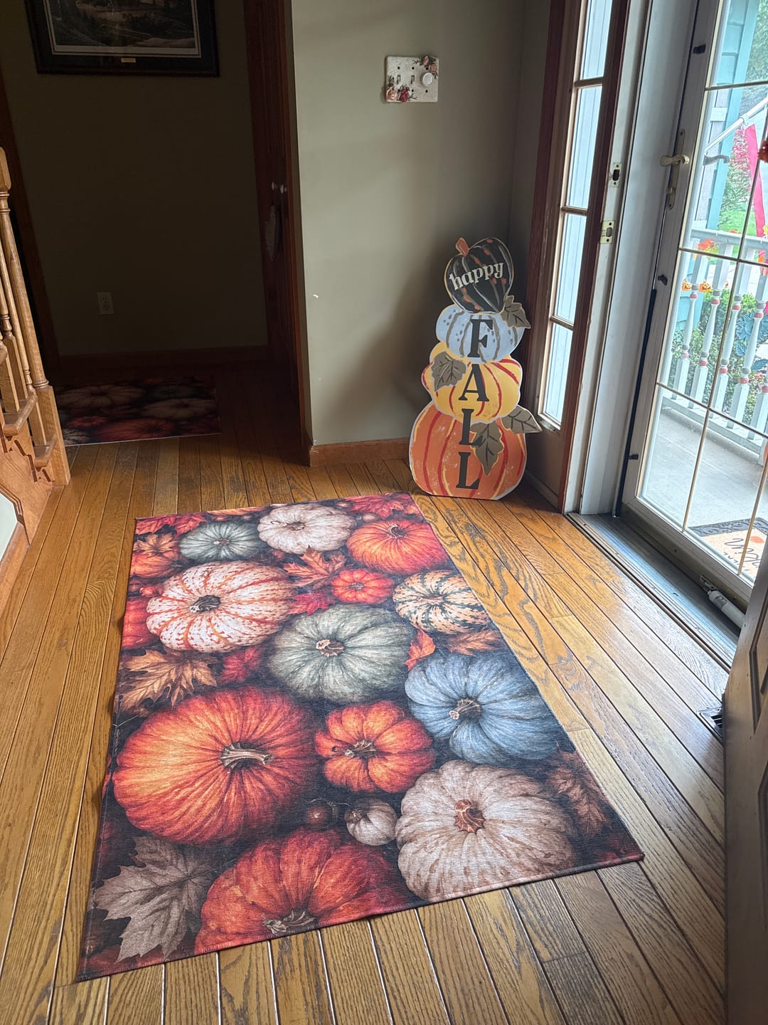 Customer photo review of Pumpkin Patch Harvest Machine Washable Rug