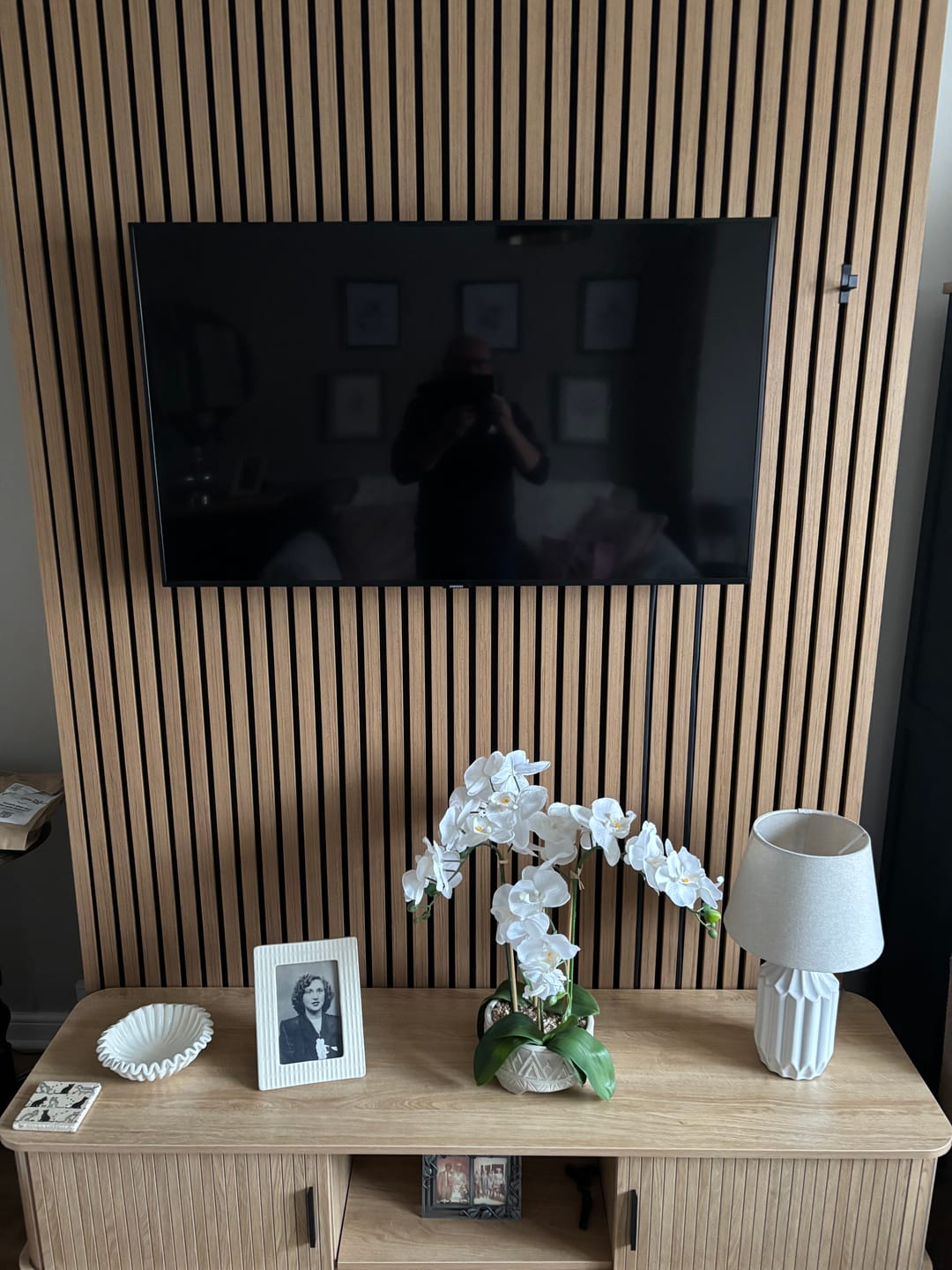Customer photo review of Natural Oak Acoustic Wall Panel