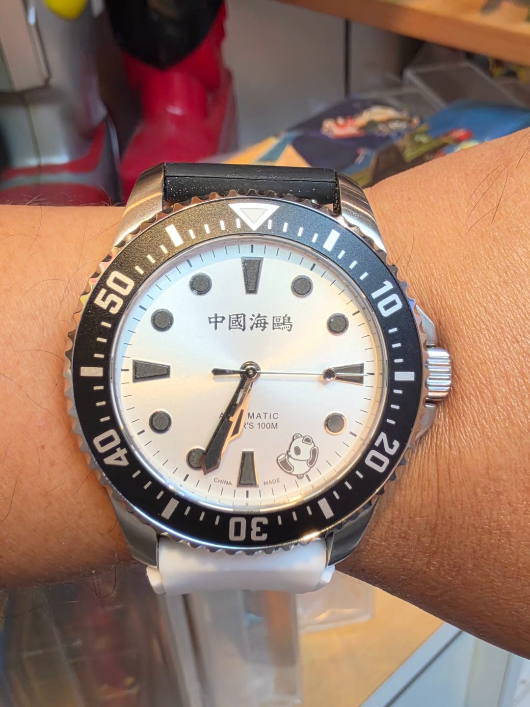 Customer photo review of Ocean Series 100m Waterproof Rolling Panda Diver Watch 44.5mm