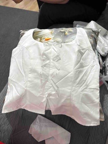 Customer photo review of Ninonine "Camille" | Bow-Accent Halterneck Corset Top