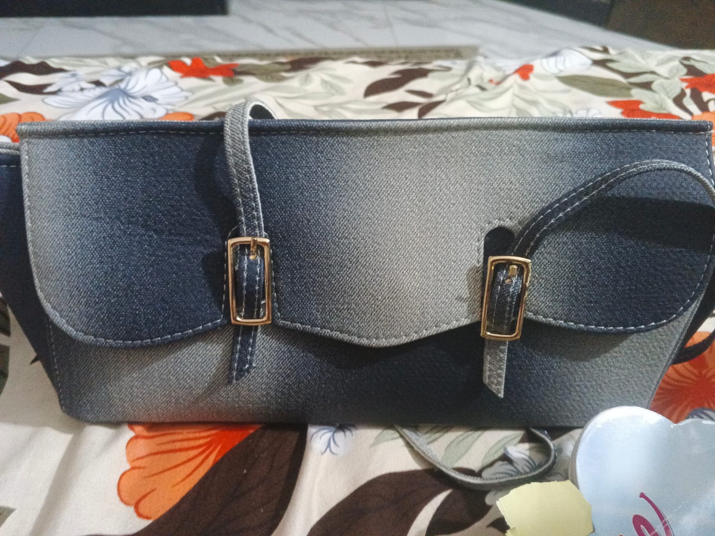 Customer photo review of Denim Eclipse Handbag