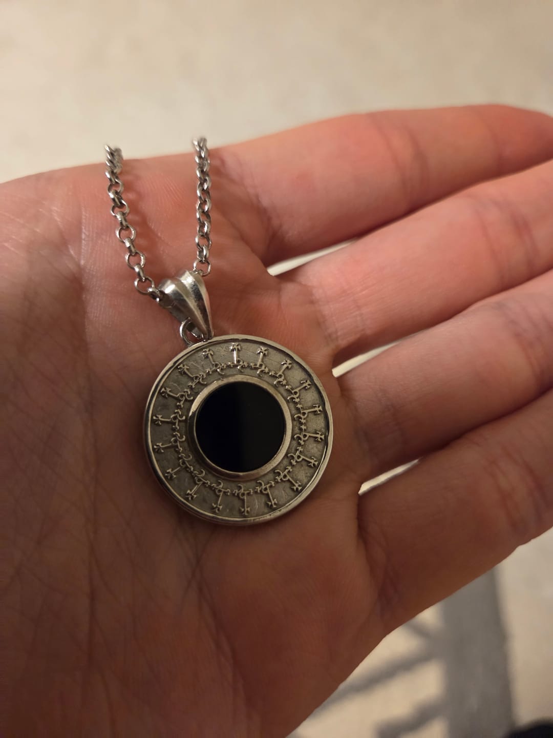 Customer photo review of Black Onyx Lilith Pendant