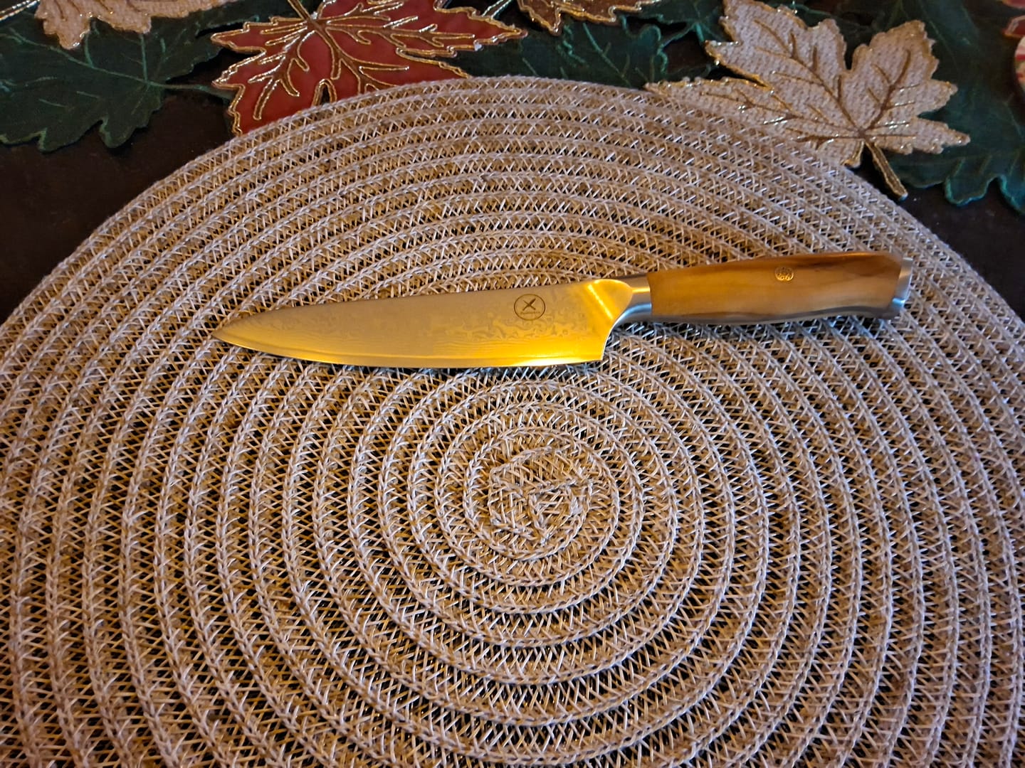 Customer photo review of Damast Universalmesser Olive