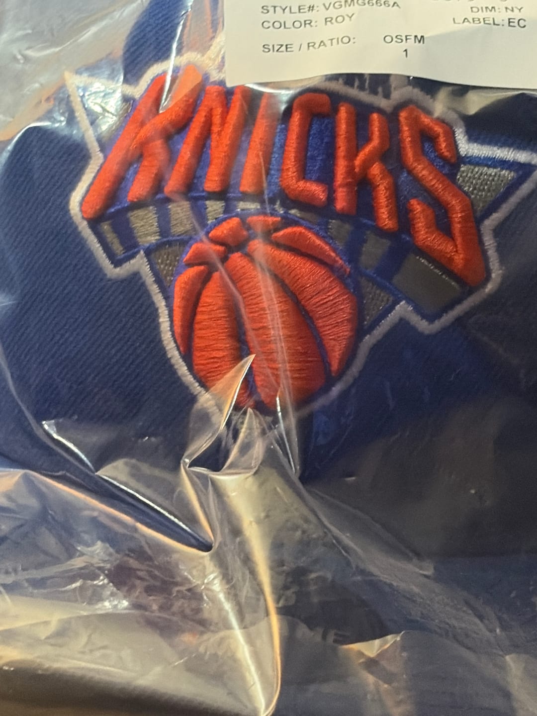 Customer photo review of Ultra Game Men’s NBA Official Twill Snap Back Ultimate Baseball Cap Hat | New York Knicks