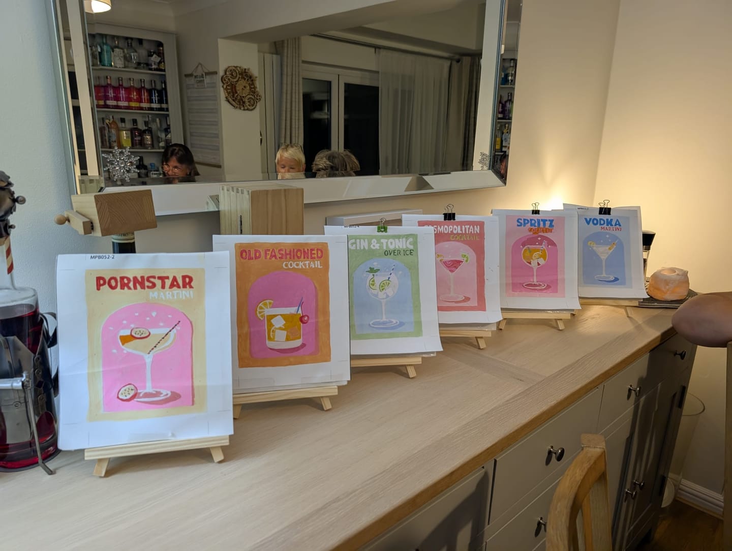 Customer photo review of 6 Mini Paintings - Colorful Cocktail Set