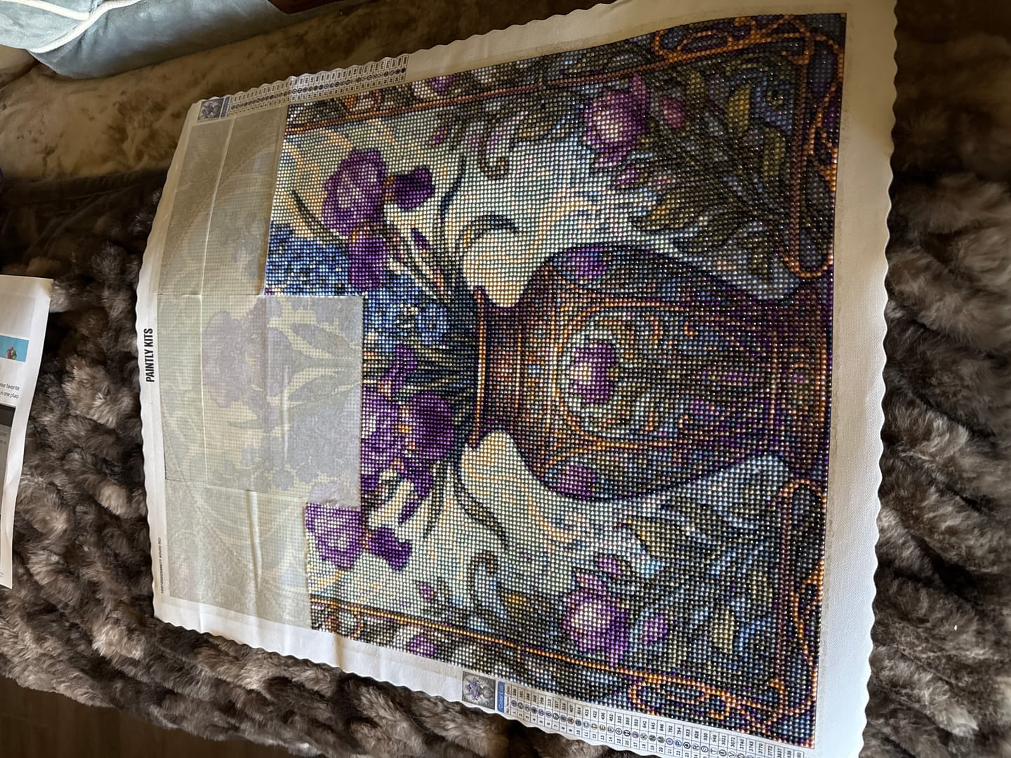 Customer photo review of Iris Delphinium Vase (Diamond Painting)