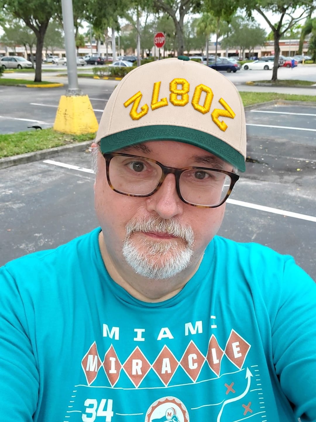 Customer photo review of Upside Down Text Snapback Hat – Custom Embroidered Cap