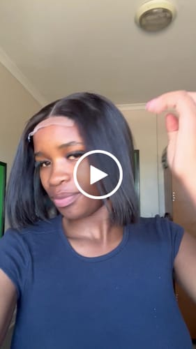 Customer video review of Budget Vietnamese Super Double Drawn Bone Straight Hand Made 2x6 Closure 10" Natural Black Wig