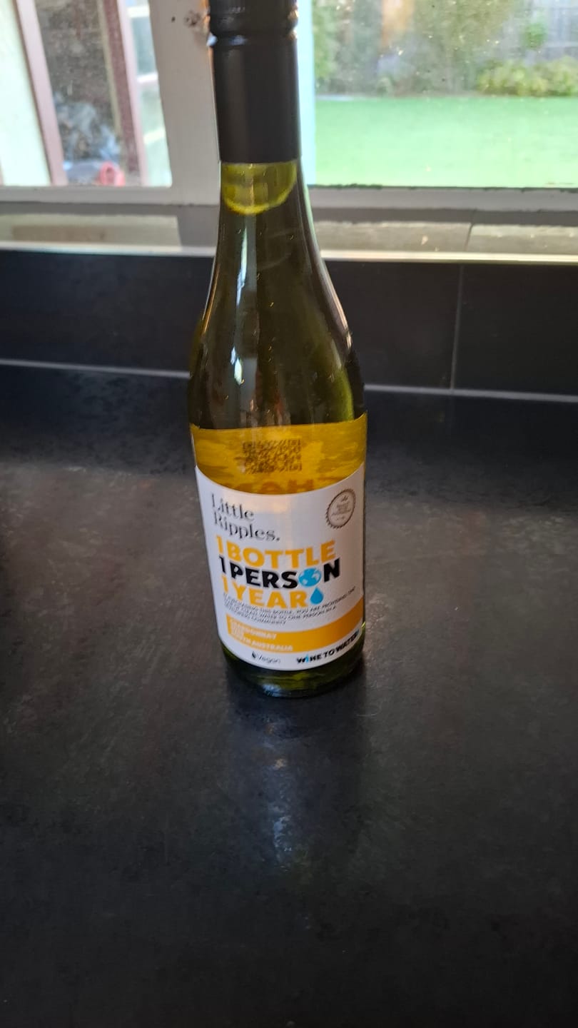 Customer photo review of Zero Sugar Chardonnay – Vegan Australian White Wine | 6 Pack