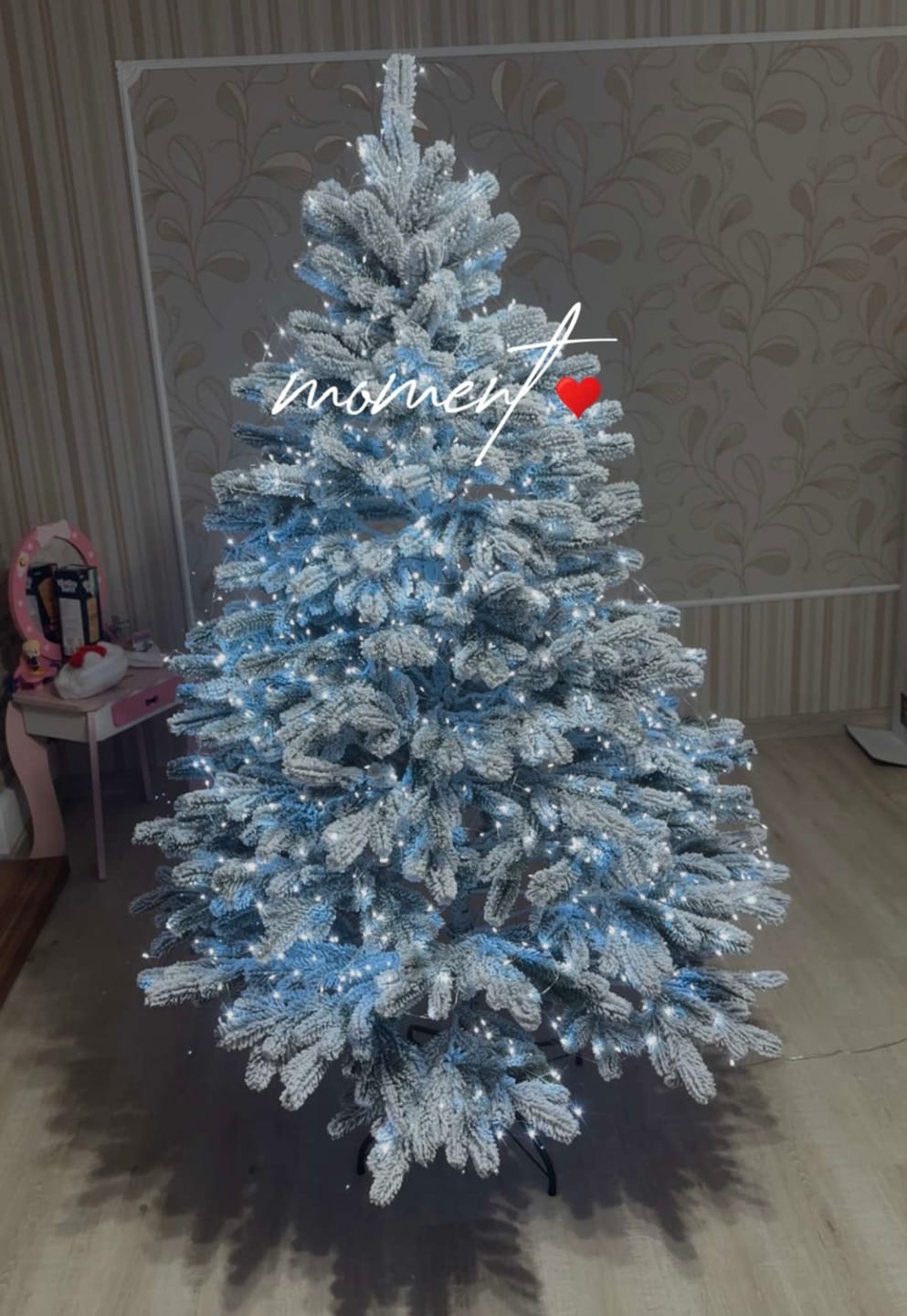 Customer photo review of Brad artificial de Crăciun Nordic, nins, 3D, 180 cm