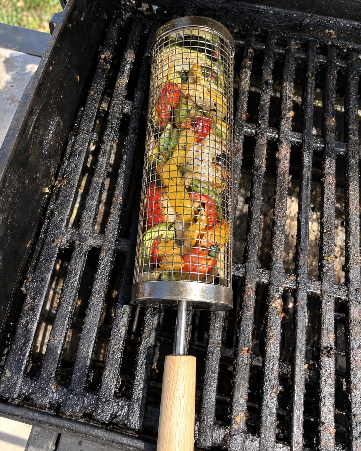 Customer photo review of GRILL MATE ROLLER BASKET