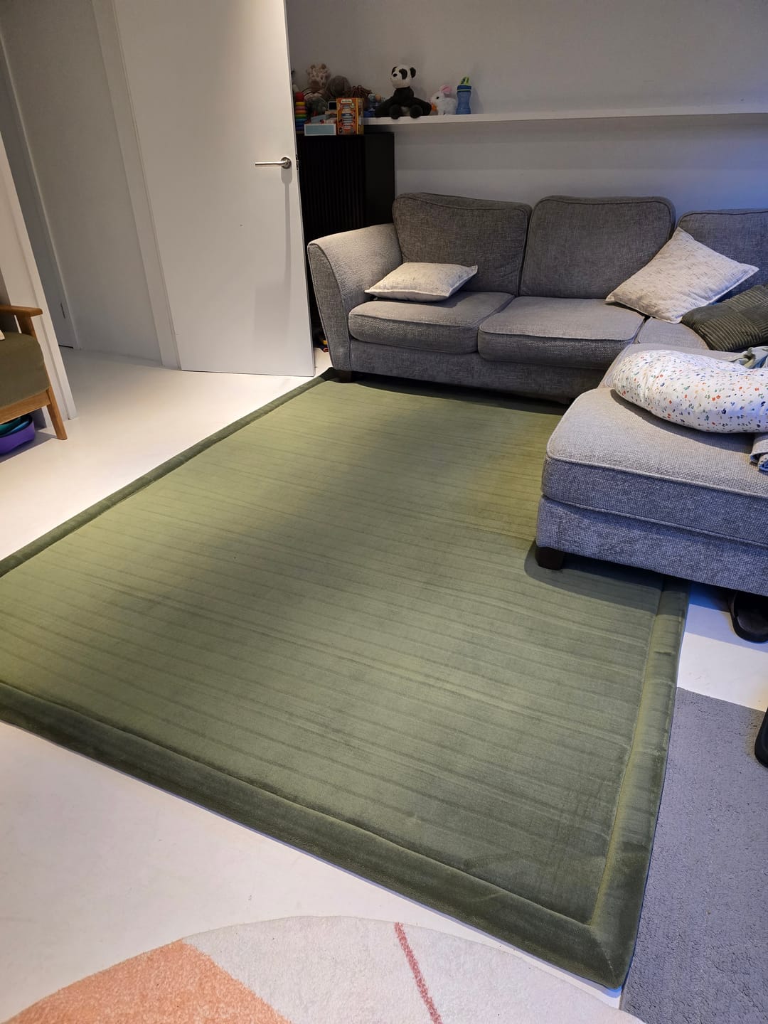 Customer photo review of Olive Green Play Mat