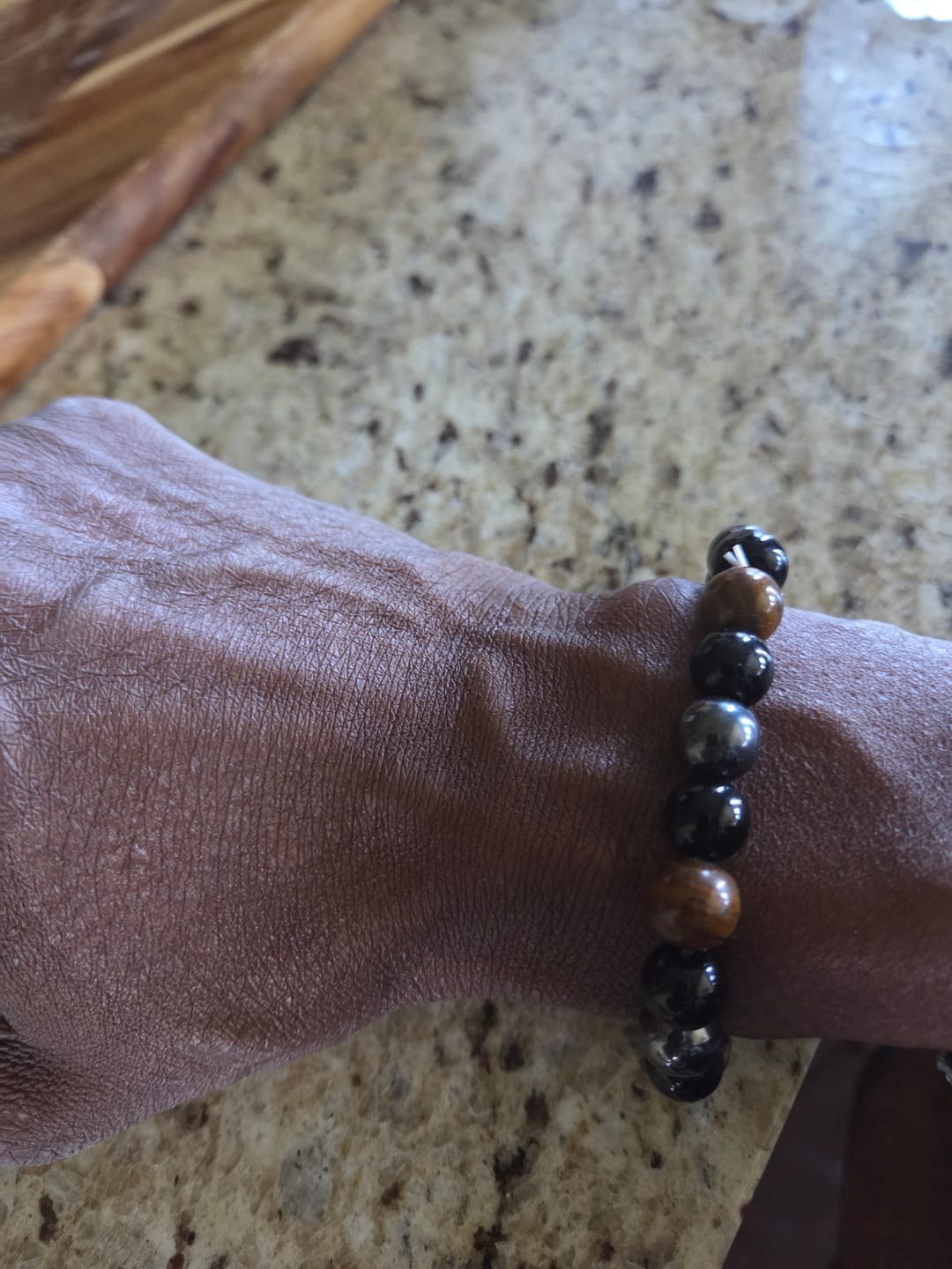 Customer photo review of Tibetan Copper Beads Bracelet