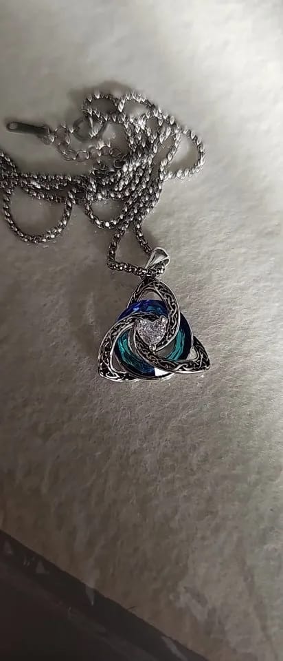 Customer photo review of Norna — Birthstone Heart Necklace