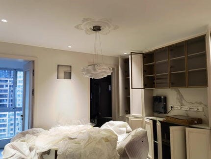 Customer photo review of White Wavy Mesh Pendant Light, Stainless Steel, 40 to 75 cm