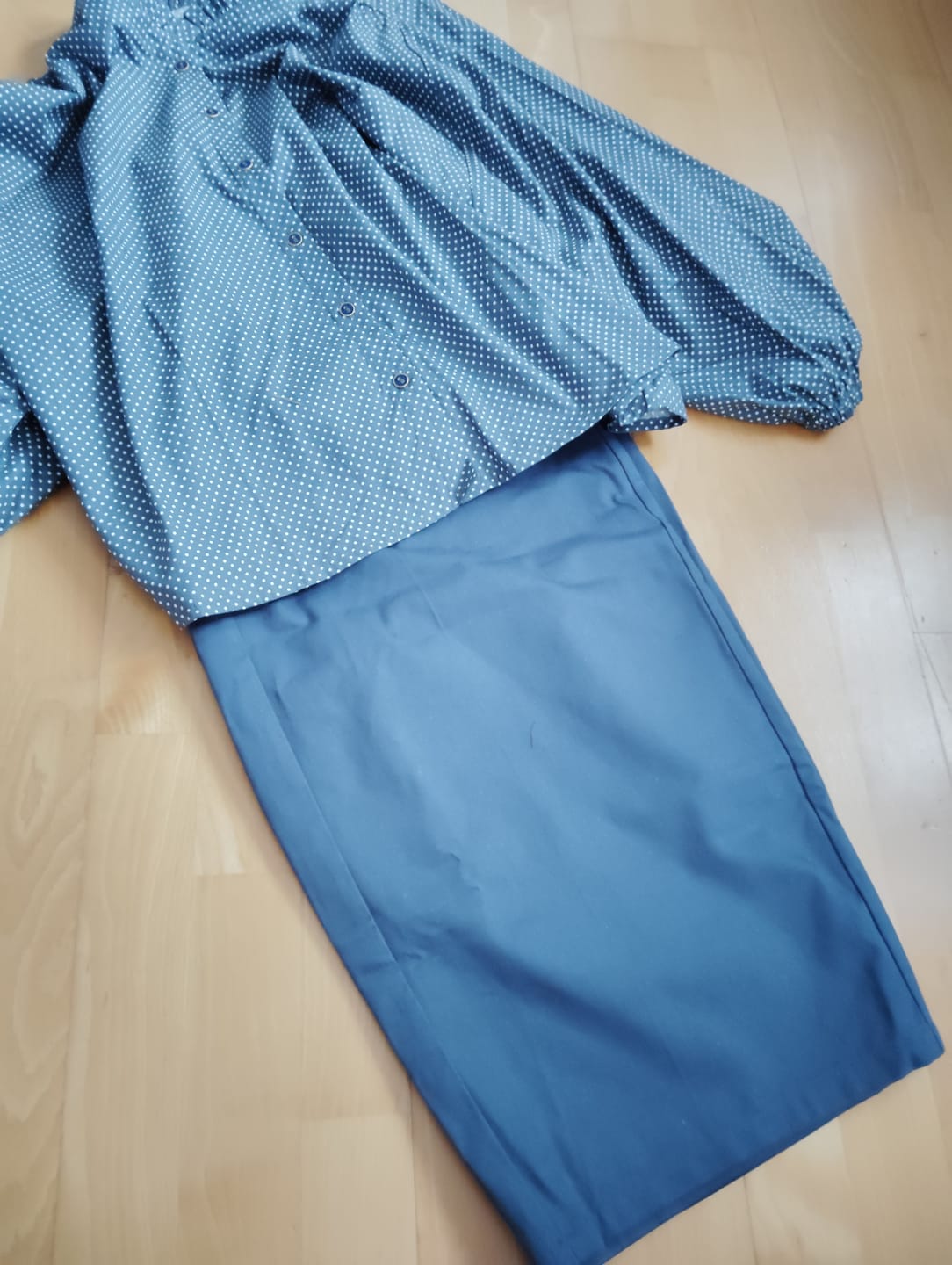 Customer photo review of Pantalon Briac - Sergé de coton indigo