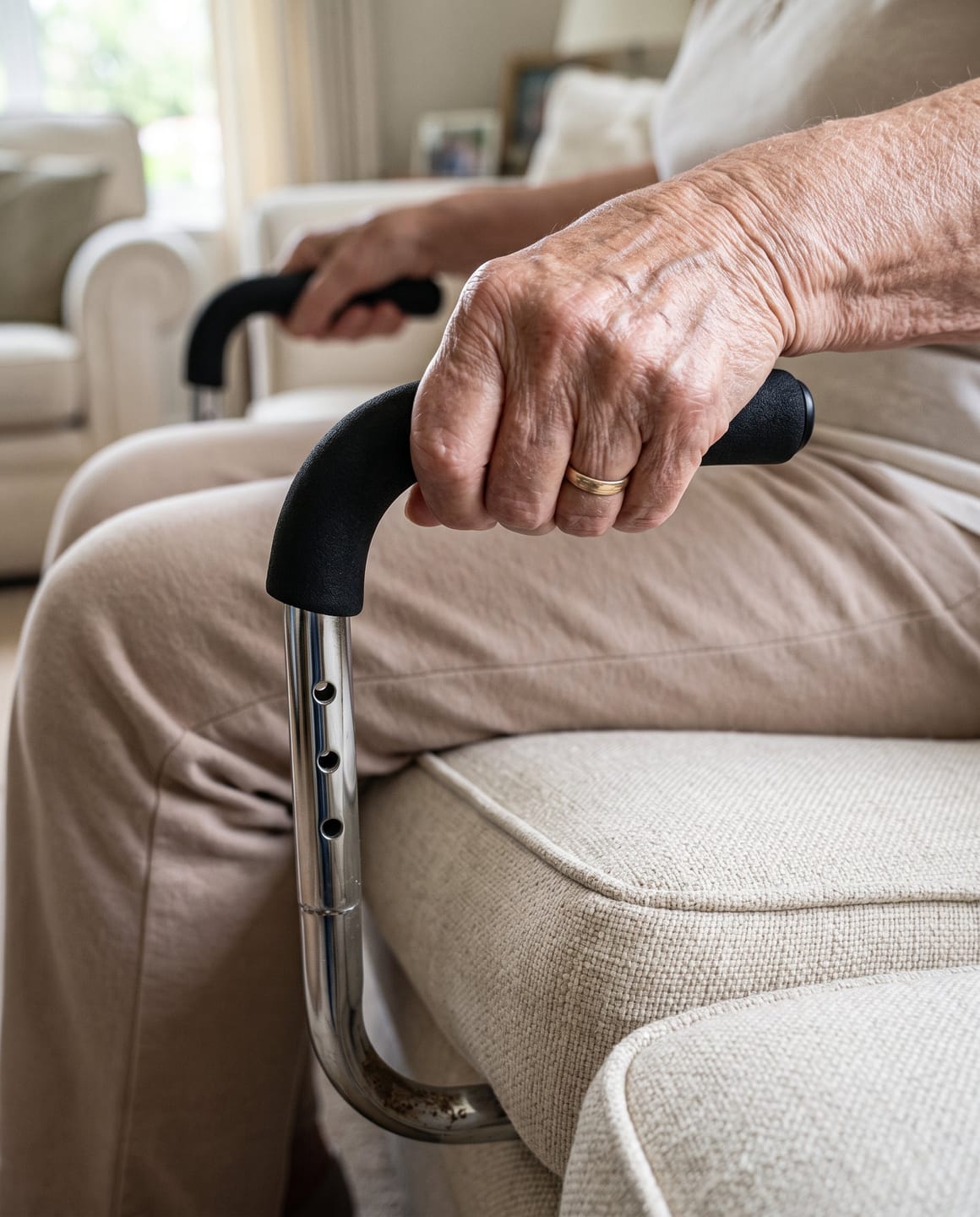 Customer photo review of Soporte de apoyo regulable para personas mayores