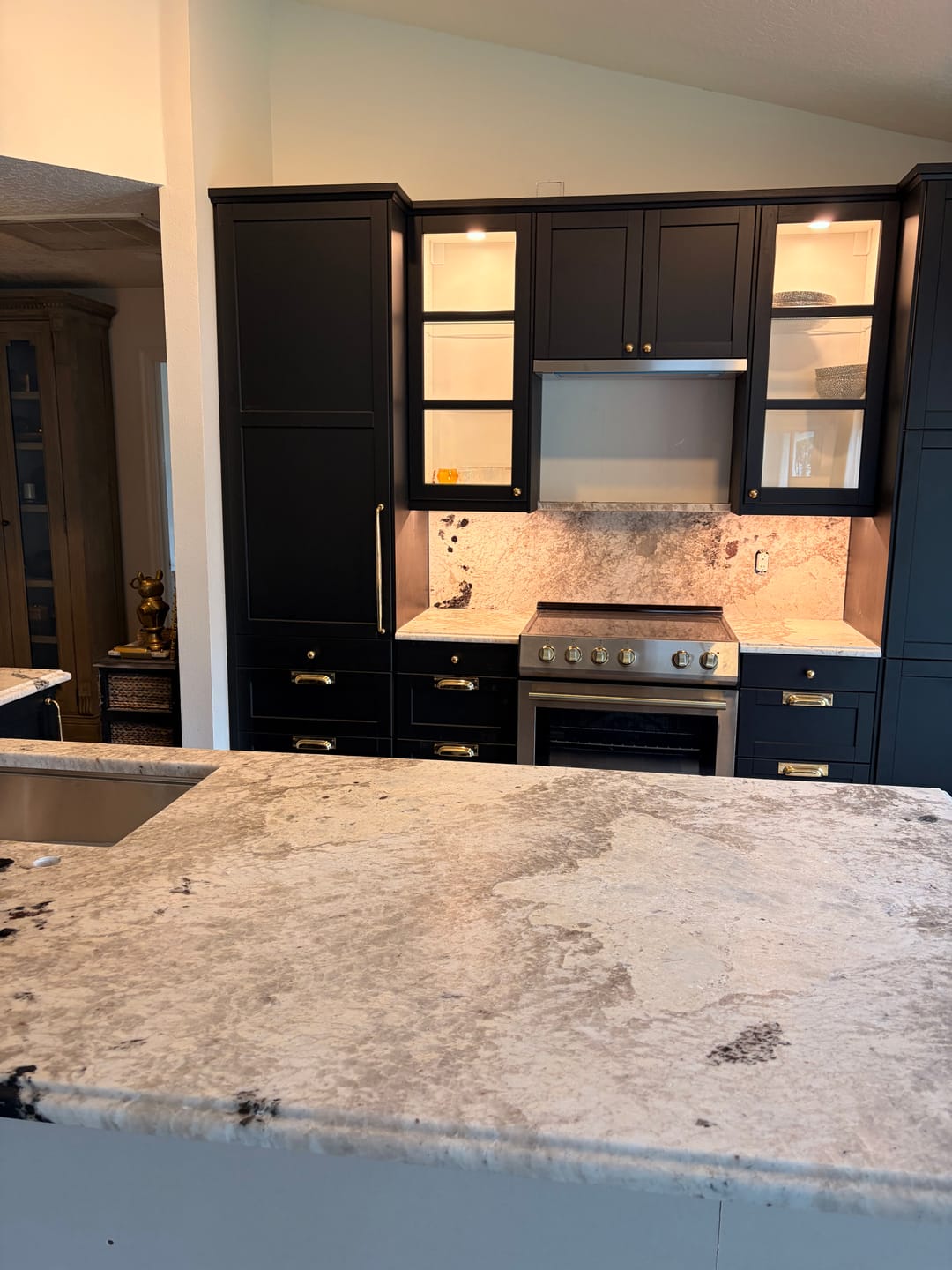 Customer photo review of Classic Cabinet Pulls - Unlacquered Brass Polished