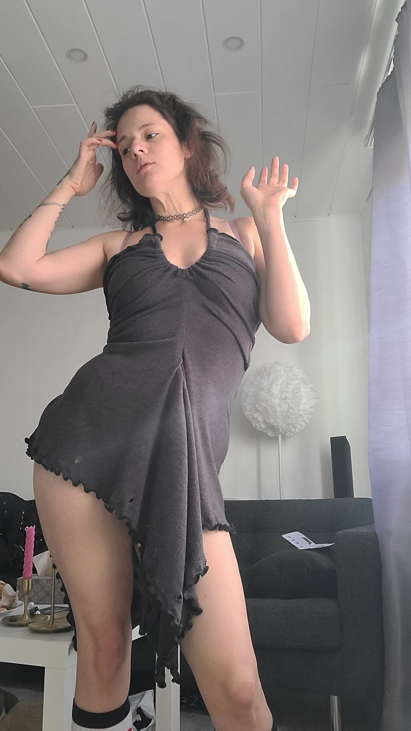 Customer photo review of The "She Shell" Sweater/Dress/Skirt