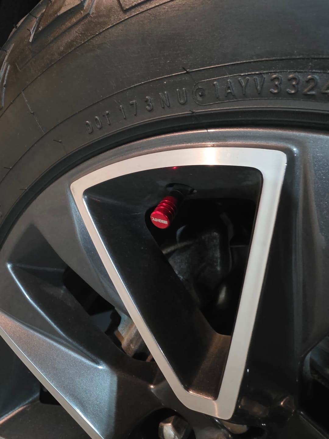 Customer photo review of 80Eighty® Red Valve Stem Caps