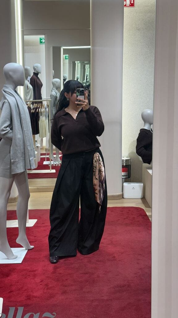 Customer photo review of Plush Knit Collared Sweater
