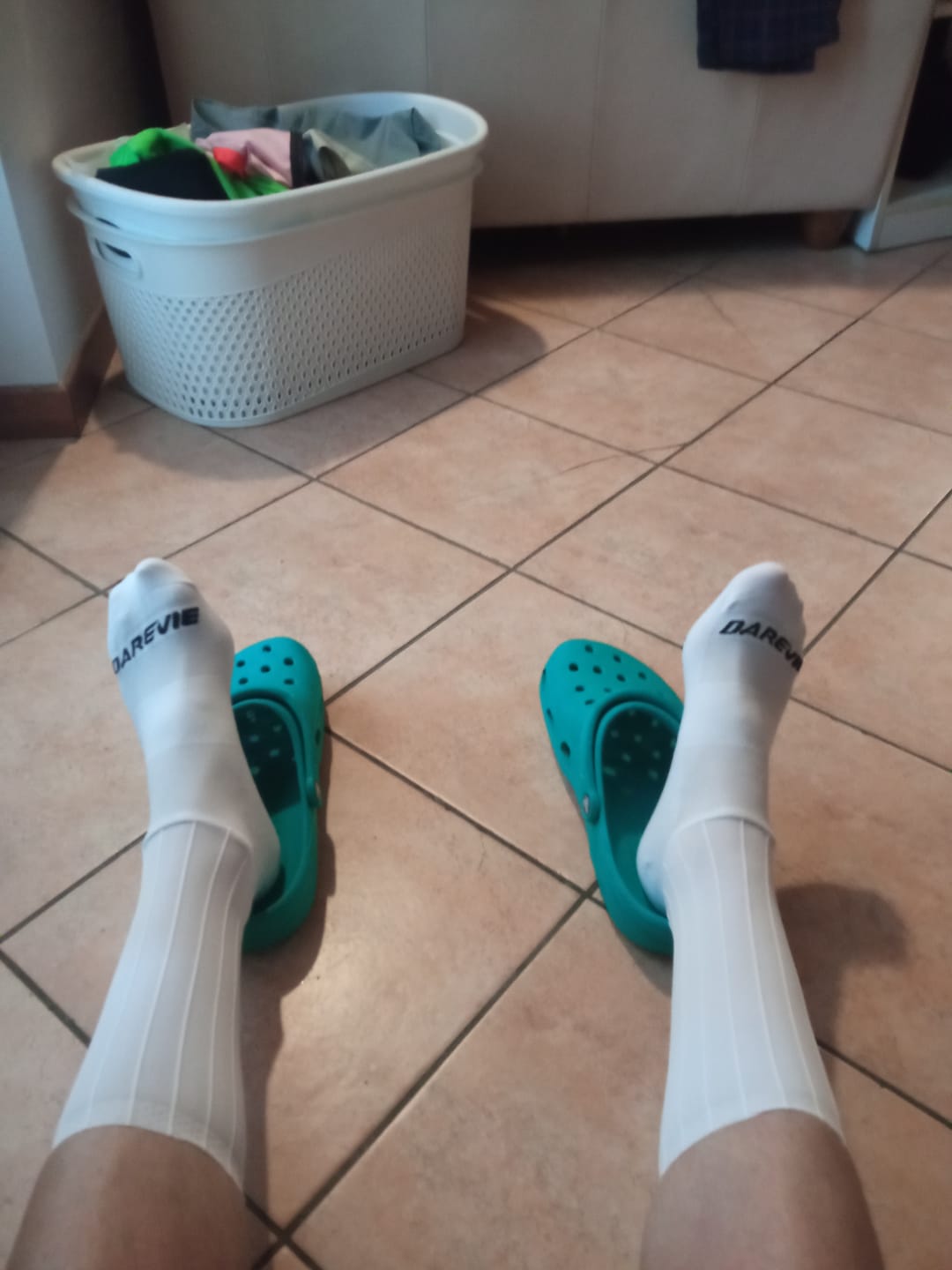Customer photo review of AERO SOCKS - WHITE