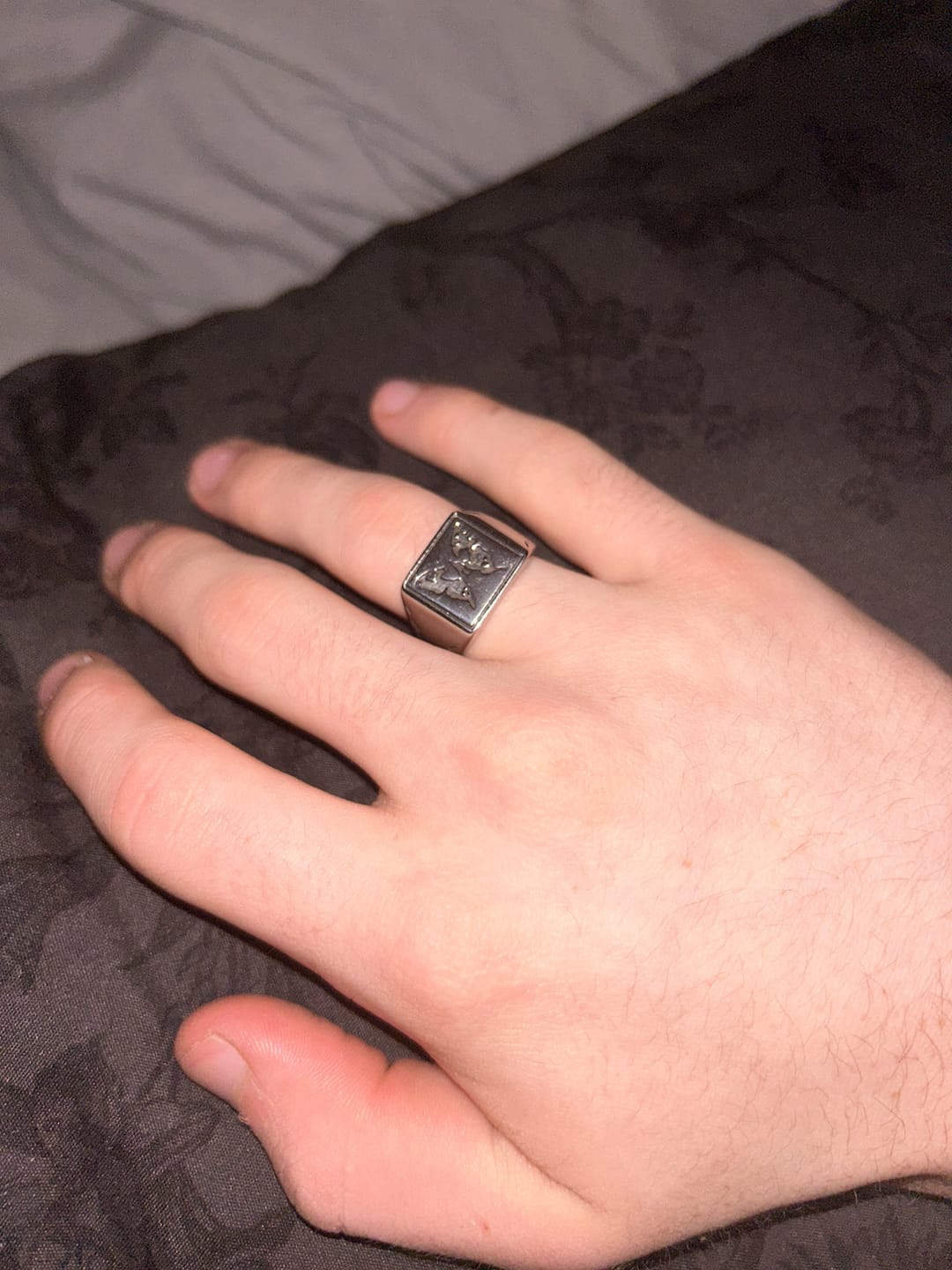 Customer photo review of Butterfly Signet Ring