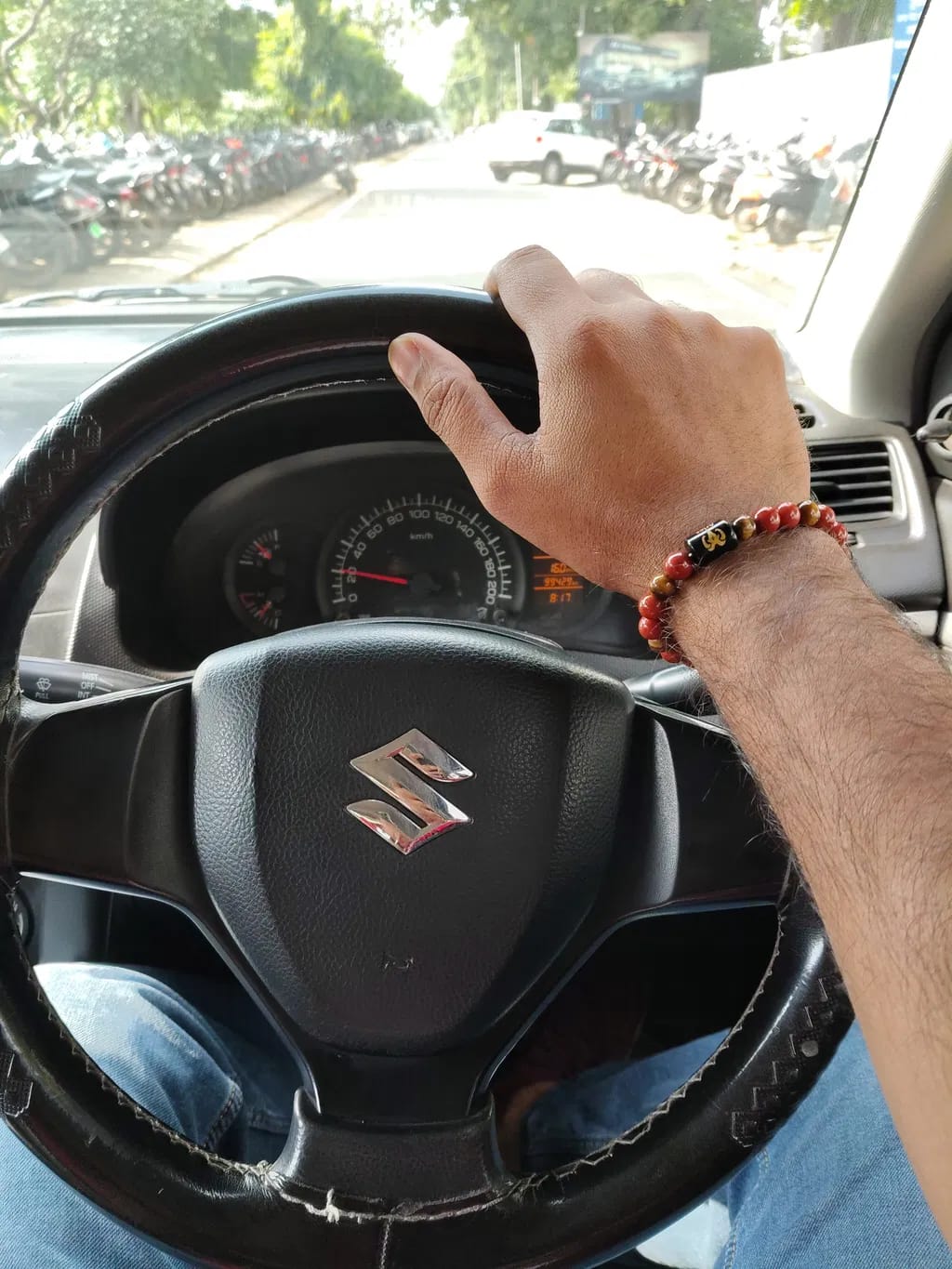 Customer photo review of Aries (Mesha Rashi) Zodiac Bracelet – Natural Red Jasper & Tiger Eye
