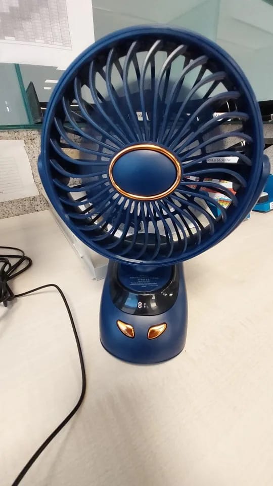 Customer photo review of Rechargeable Clip-On Golf Cart Fan, 6 in Cordless Fan with 5 Speeds