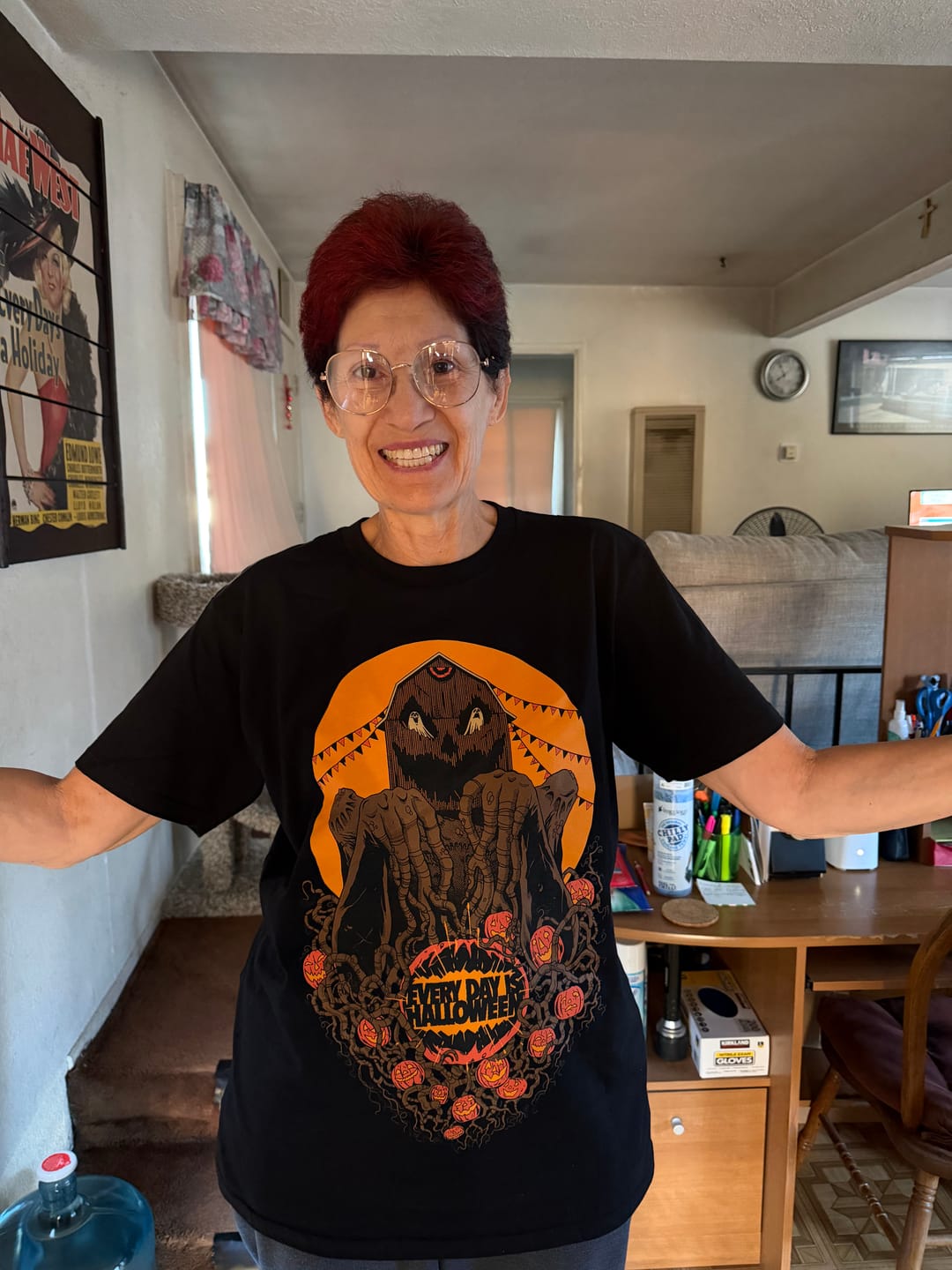 Customer photo review of EVERY DAY IS HALLOWEEN: 2026 EDITION - T-SHIRT