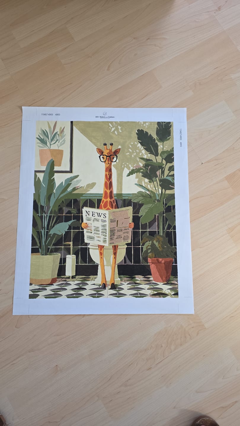 Customer photo review of Malen nach Zahlen - Giraffen Nachrichten