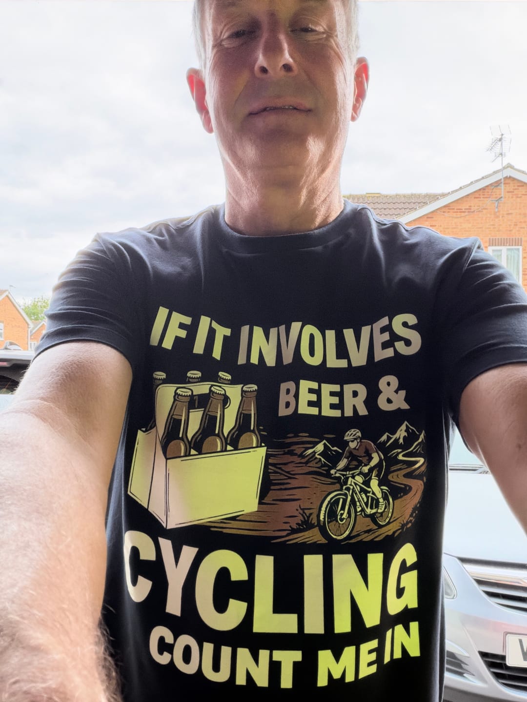 Customer photo review of BEER & CYCLING 035 T-Shirt