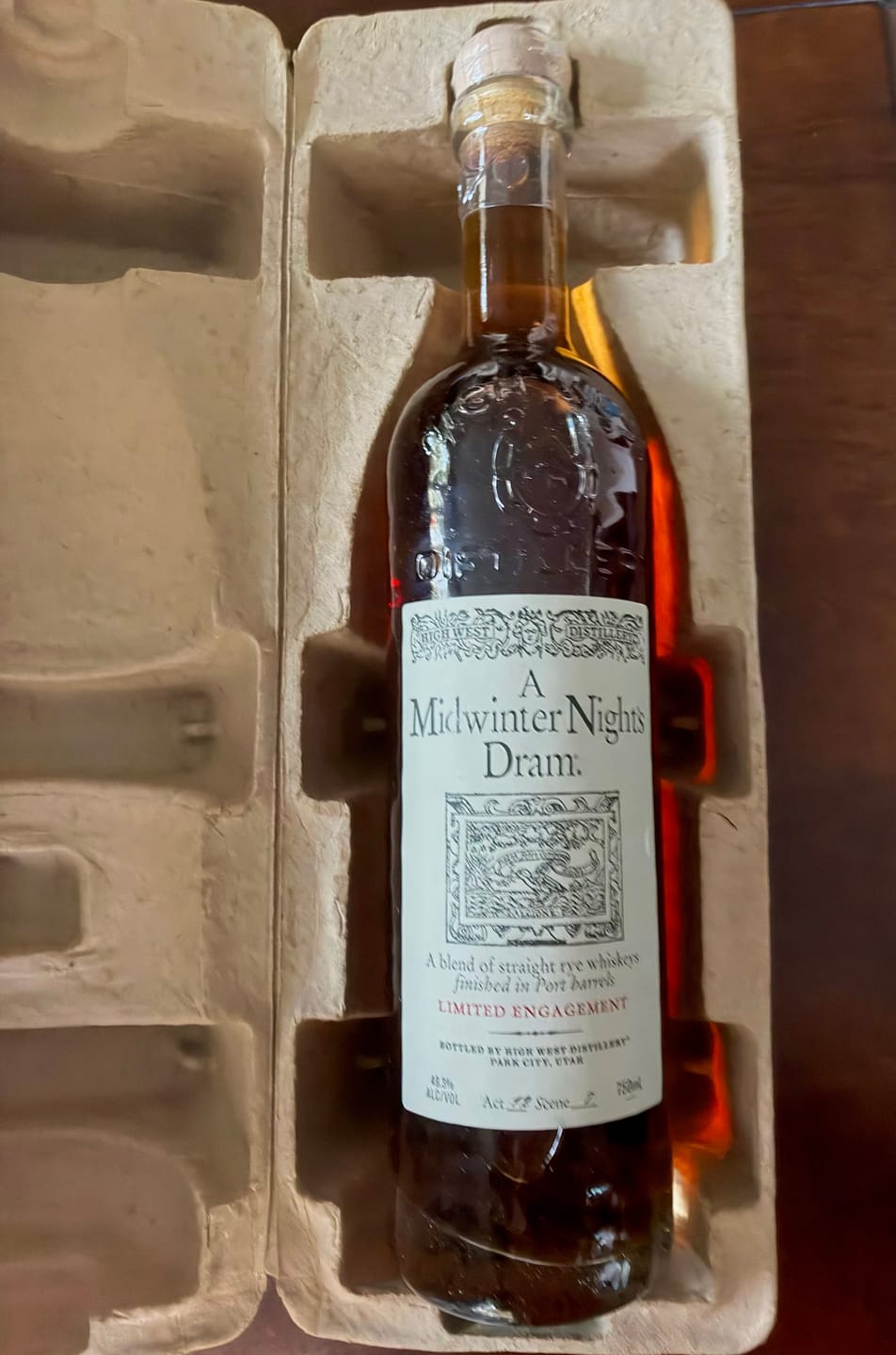 Customer photo review of High West A Midwinter Night’s Dram Act 12