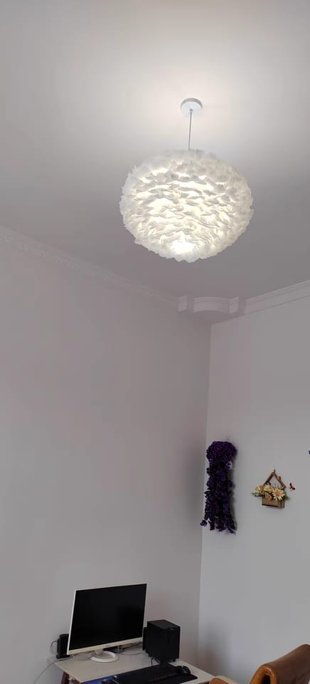 Customer photo review of Goose Feather Pendant Light, Cloud Shade, Dimmable, 40 to 80 cm