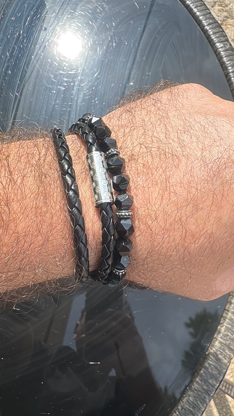 Customer photo review of Agate Monogram Stack