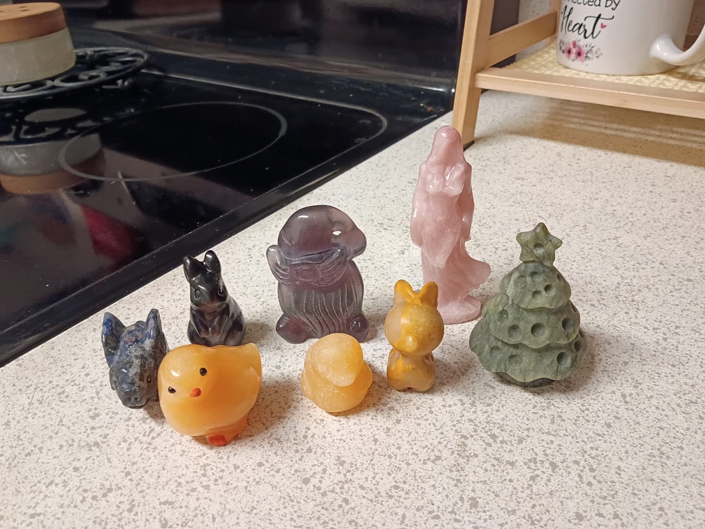Customer photo review of Natural Crystal Carving Hooded Ghost Lady