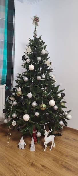 Customer photo review of Brad artificial de Crăciun Retezat, verde, 180 cm, cu suport
